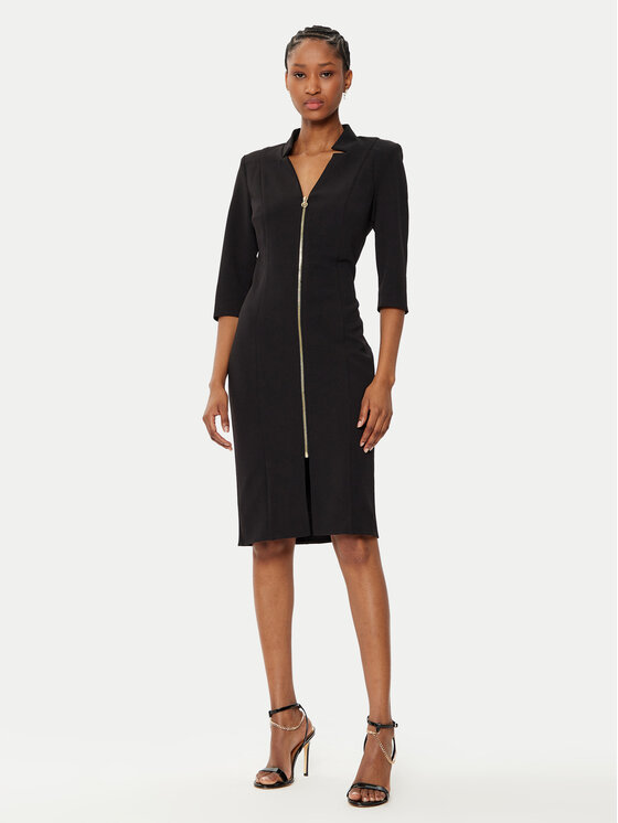 Rinascimento Rinascimento Kokteilinė suknelė CFC0121893003 Juoda Slim Fit