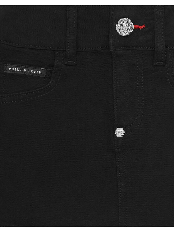 PHILIPP PLEIN PHILIPP PLEIN Gonna di jeans 20157 Nero Comfort Fit