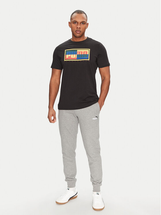 Puma Puma T-krekls Graphics Box 684827 Melns Regular Fit