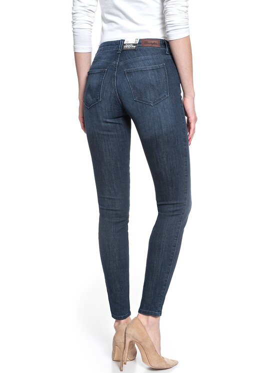 Wrangler Wrangler Jeansy SKINNY Niebieski Skinny Fit