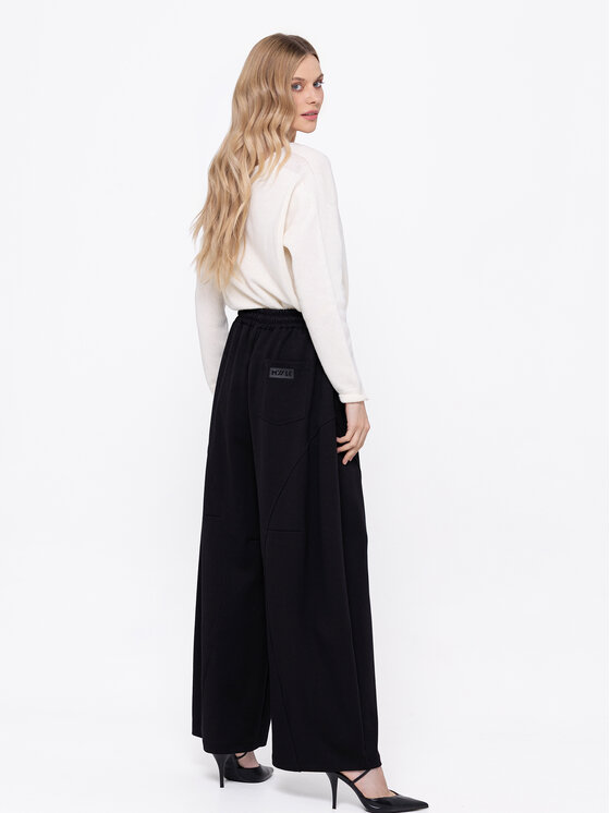 Miss LK Miss LK Spodnie materiałowe MISSLKS Czarny Loose Fit