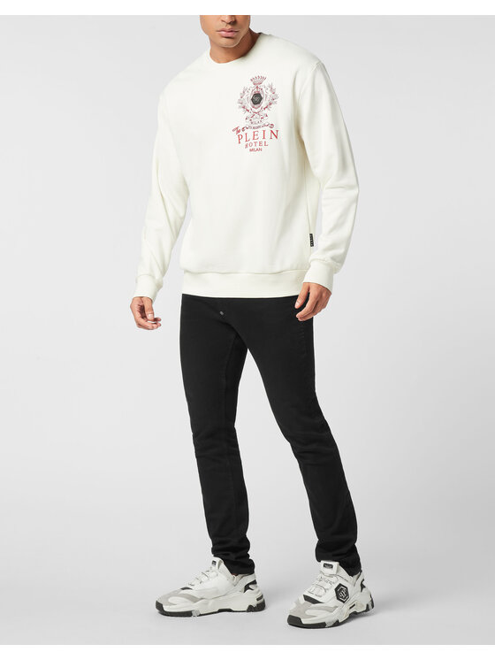 PHILIPP PLEIN PHILIPP PLEIN Bluza 25961 Biały Regular Fit