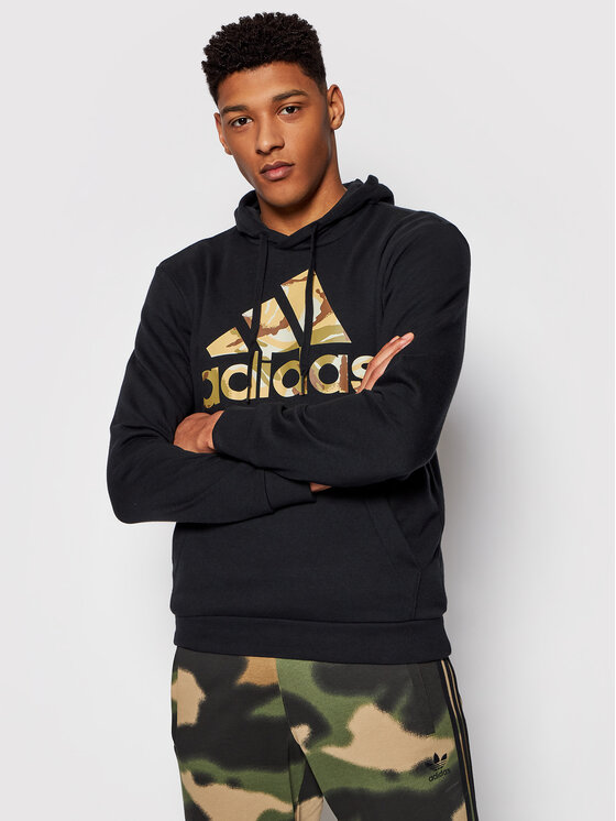 adidas Світшот Essentials Camouflage GL0019 Чорний Regular Fit • Modivo.ua