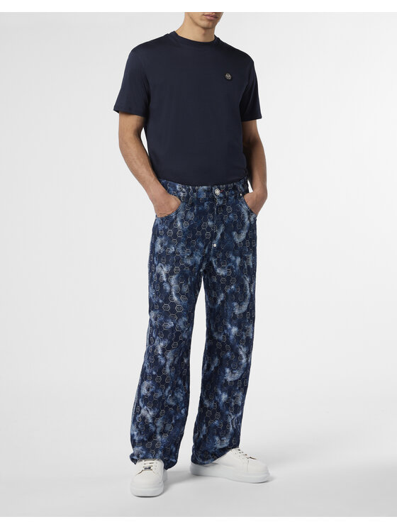 PHILIPP PLEIN PHILIPP PLEIN Džínsy 28998 Tmavomodrá Loose Fit