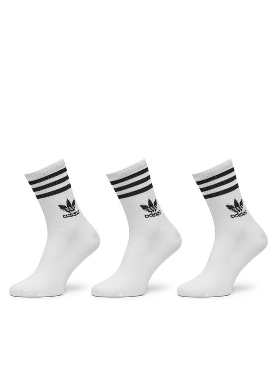 adidas adidas Комплект 3 чифта дълги чорапи мъжки IJ0733 Бял