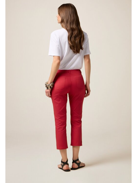 Oltre Oltre Pantaloni di tessuto P707R008473N026 Rosso Slim Fit