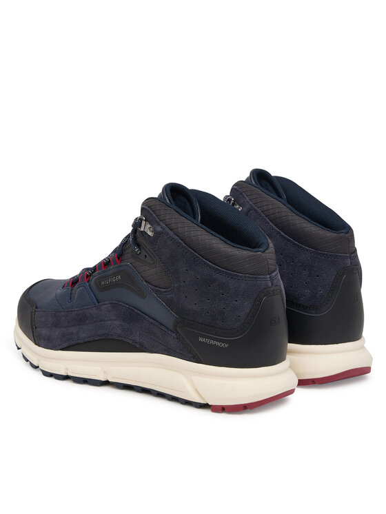 Tommy Hilfiger Tommy Hilfiger Sneakersy Hilfiger Wp Mix Chukka Runner FM0FM06022 Tmavomodrá