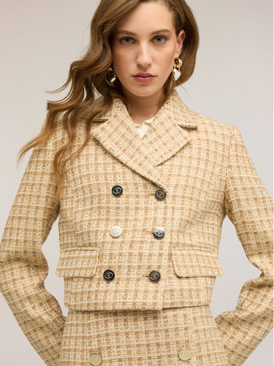 Motivi Motivi Giacca di transizione Q036Q001050N012 Crema Regular Fit