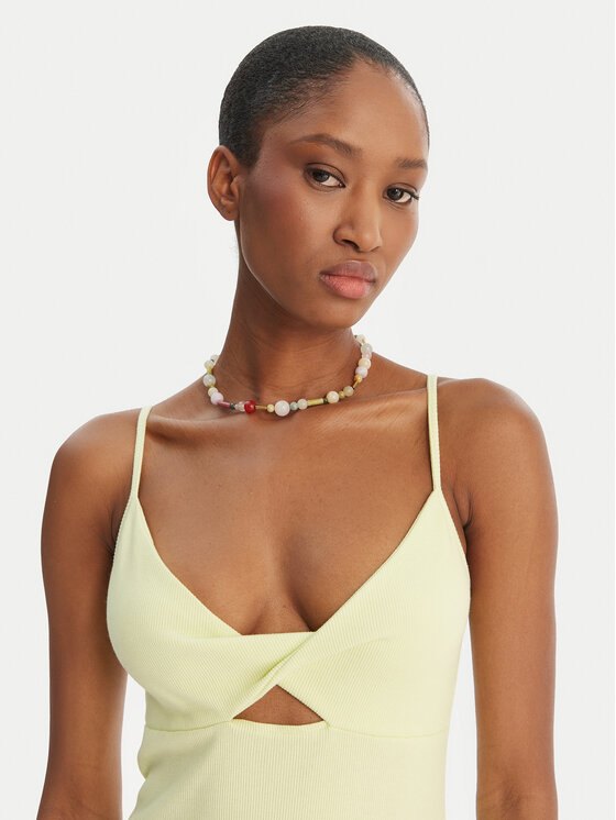 Roxy Roxy Φόρεμα καλοκαιρινό Wavey Lady ERJKD03530 Πράσινο Slim Fit