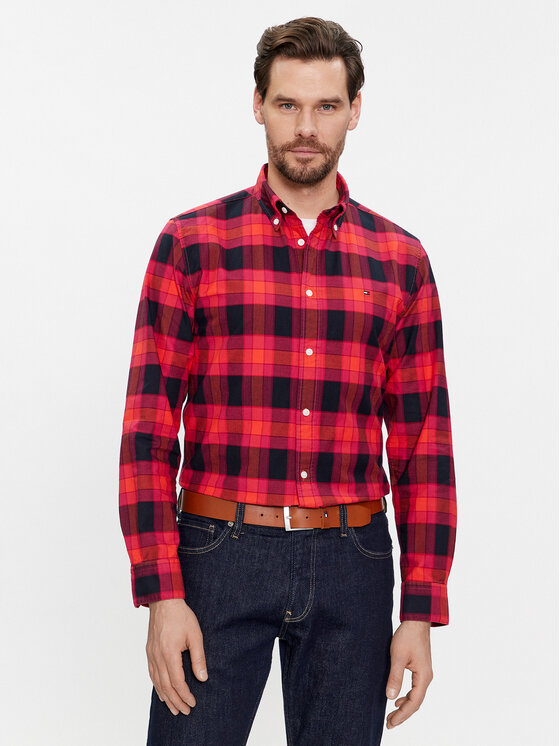 Tommy Hilfiger Tommy Hilfiger Cămașă MW0MW33780 Roșu Regular Fit