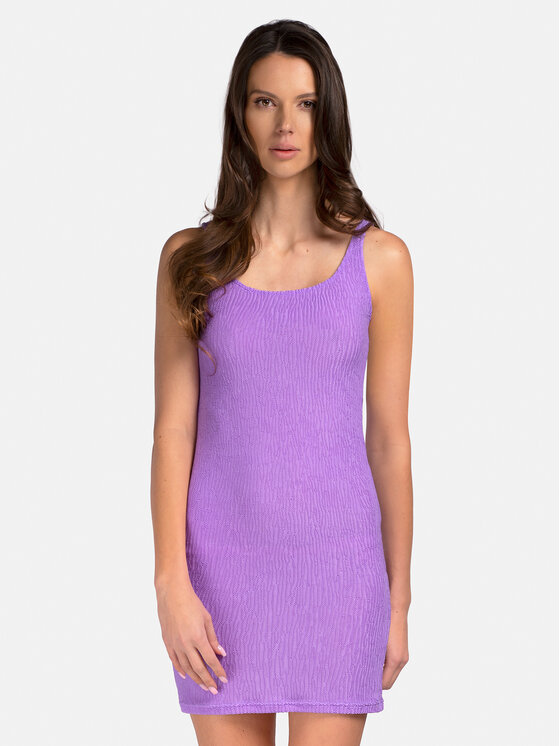 Miss Lou Miss Lou Vestito da spiaggia O-SP1-FL Viola
