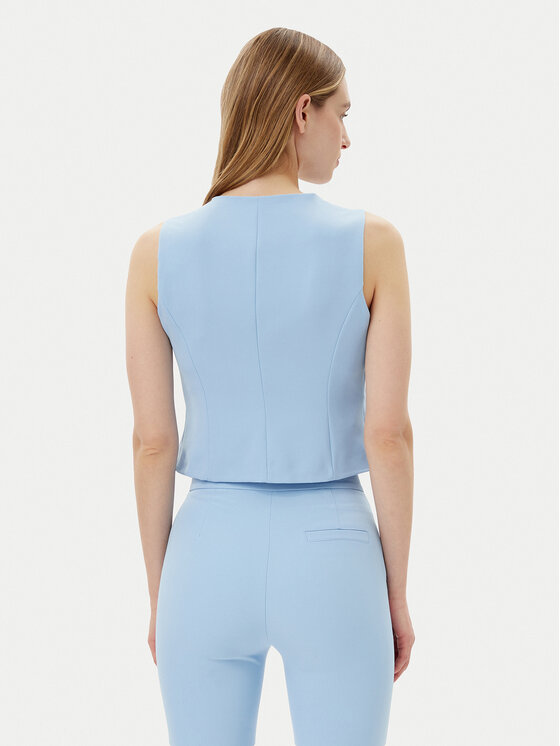 Maryley Maryley Vestă elegantă 25EB128/43MA Albastru celest Regular Fit