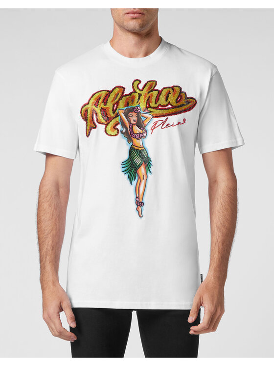 PHILIPP PLEIN PHILIPP PLEIN T-Shirt 1053 Bílá Regular Fit
