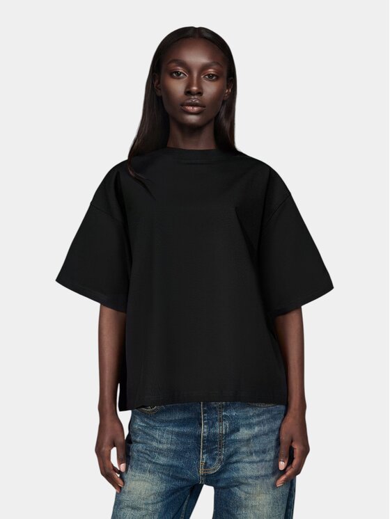 MADE BY SOCIETY MADE BY SOCIETY T-Shirt Tricou OUTPOST - T27321 Czarny Basic Fit