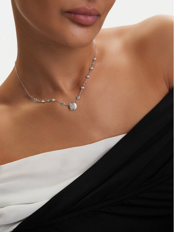 Guess Guess Naszyjnik JUBN06 283JW Srebrny