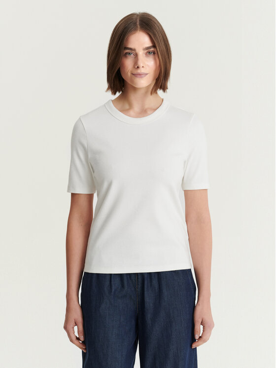 TATUUM TATUUM T-Shirt HAMA Kremowy Fitted Fit