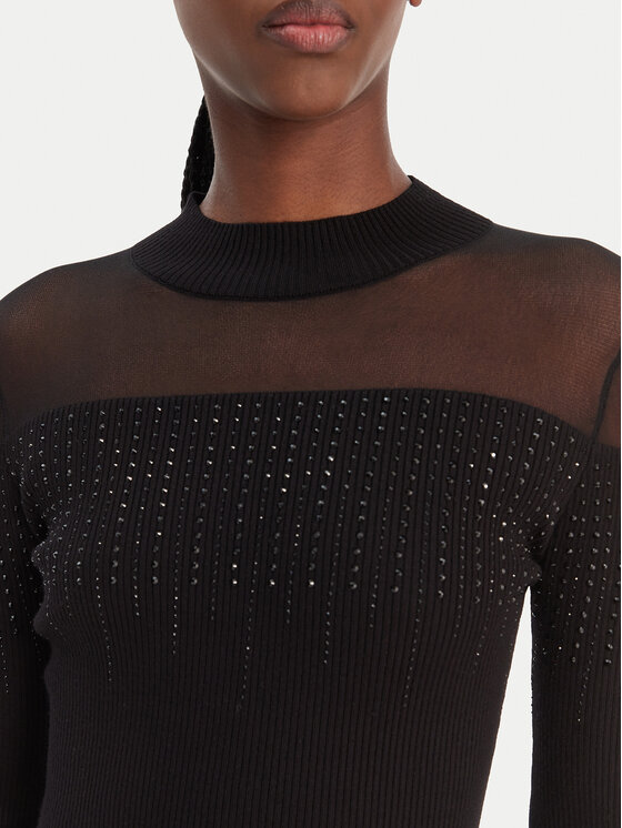 Guess Guess Πουλόβερ W6RR70 Z2YK2 Μαύρο Regular Fit