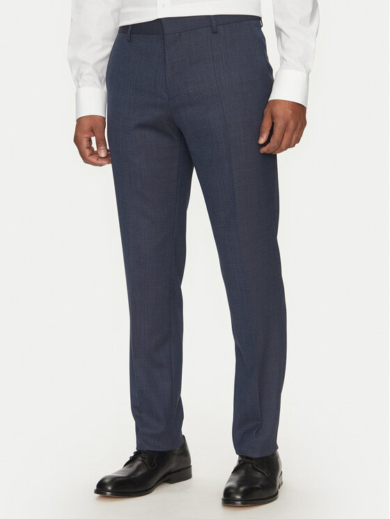 BOSS BOSS Garnitur H-Huge 50540776 Granatowy Slim Fit