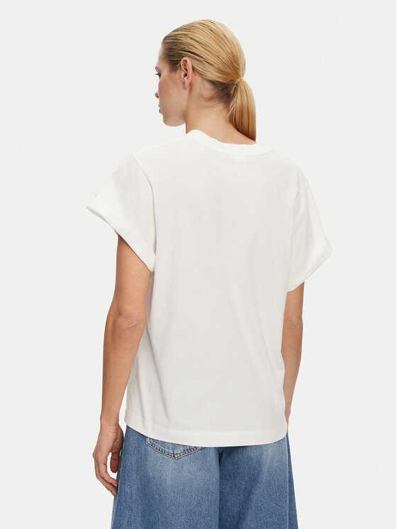 PINKO PINKO T-Shirt Torcetti 104605 A2D1 Biały Regular Fit