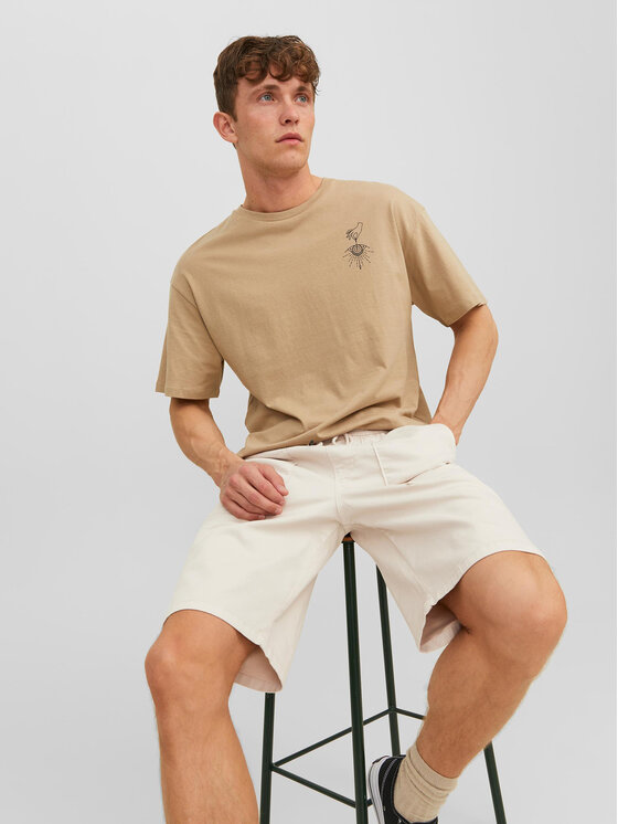 Jack & Jones Jack & Jones Medžiaginiai šortai St Lewis 12229946 Smėlio Regular Fit
