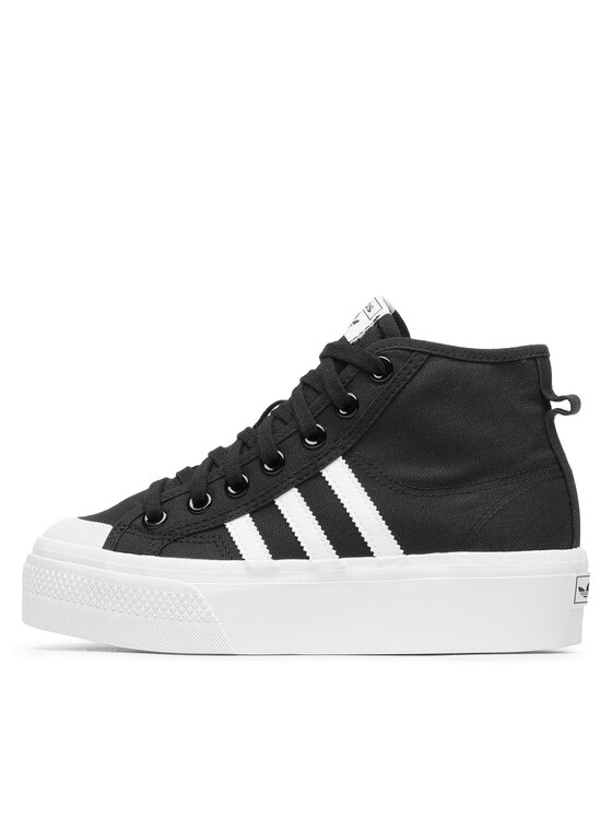 adidas adidas Sneakersy Nizza Platform Mid W FY2783 Czarny