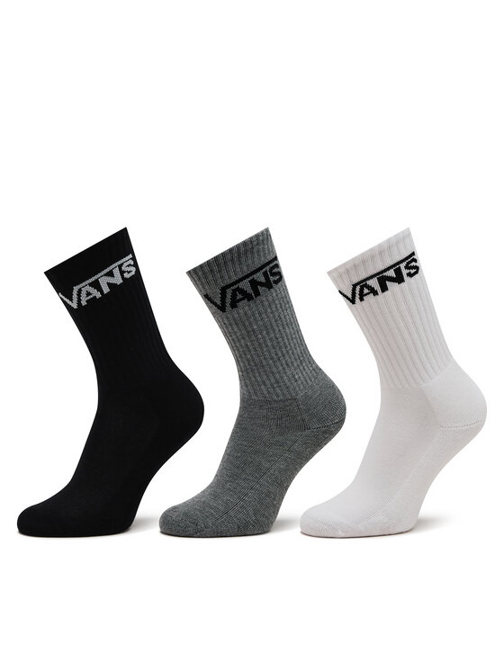 Vans Vans Комплект 3 чифта дълги чорапи дамски Classic Crew Boys VN000XNQIZH Бял