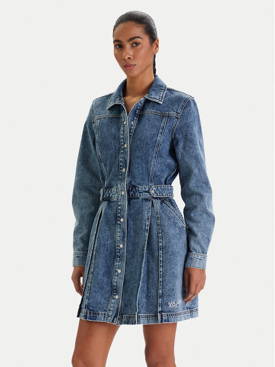 Karl Lagerfeld Jeans Karl Lagerfeld Jeans Džínové šaty B1W13036 Modrá Regular Fit