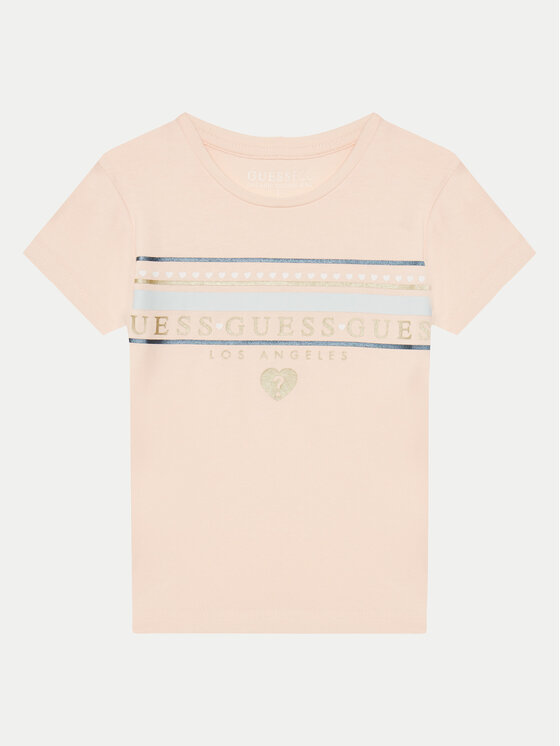 Guess T-Shirt K5GI00 K6YW4 Różowy Regular Fit