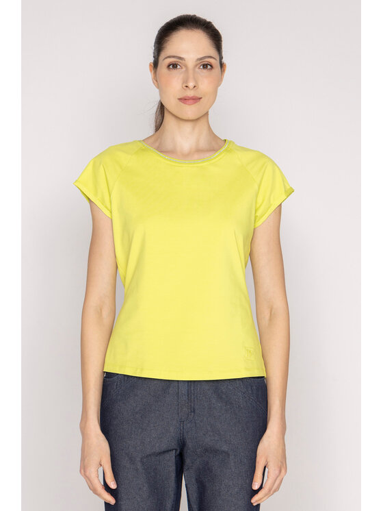 Deni Cler Milano Deni Cler Milano T-Shirt T-DC-T211-D2-10-41-1 Żółty Regular Fit