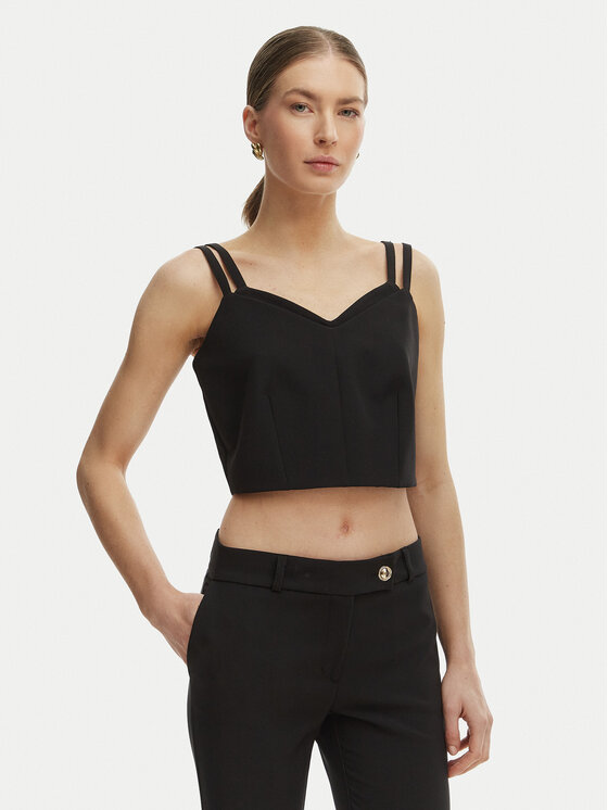 Rinascimento Rinascimento Top CFC0127891003 Črna Slim Fit