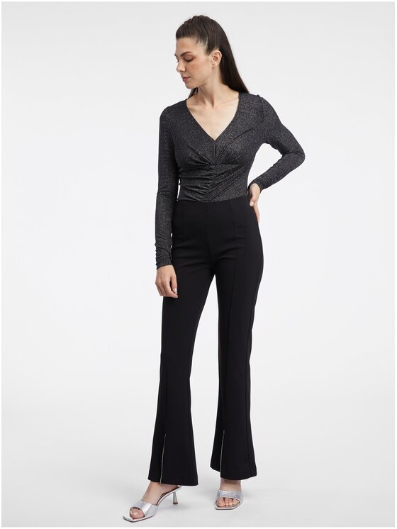 Orsay Orsay Spodnie damskie 354060660000__XL Czarny Regular Fit