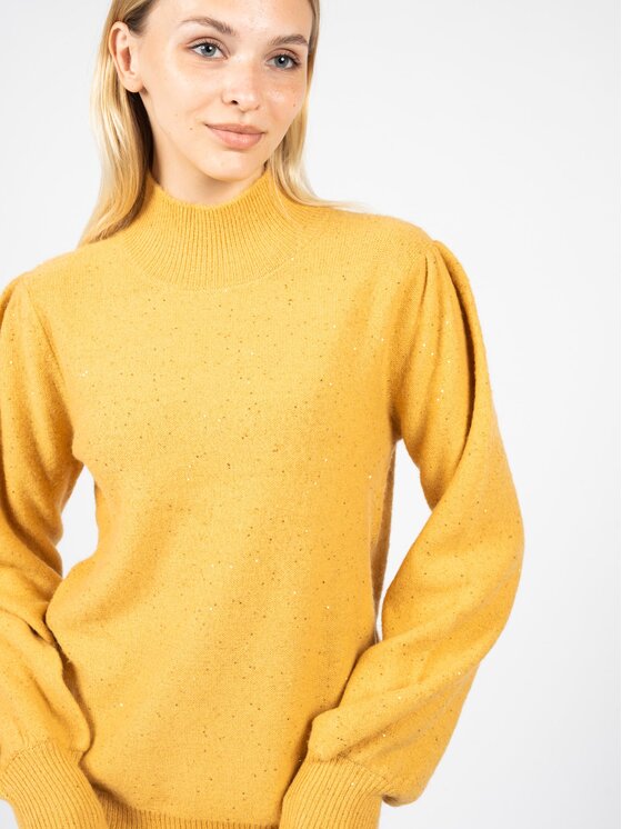 Silvian Heach Silvian Heach Sweter CVA22189LU | Melisia Żółty Regular Fit