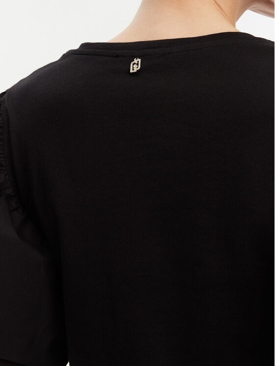 Liu Jo Liu Jo Palaidinė WA5389 J6308 Juoda Relaxed Fit