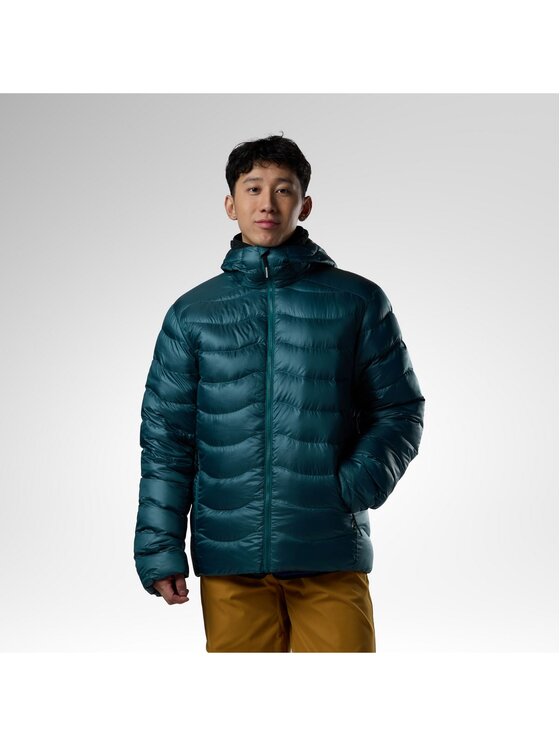Rossignol Rossignol Kurtka puchowa M Verok Down Hoodie Jacket Turkusowy Regular Fit