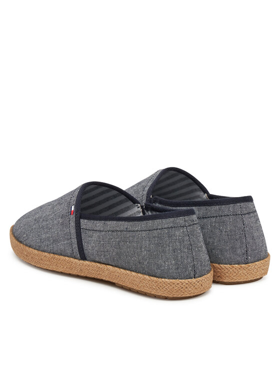 Tommy Hilfiger Tommy Hilfiger Espadrile Hilfiger Chambray Espadrille FM0FM05391 Albastru
