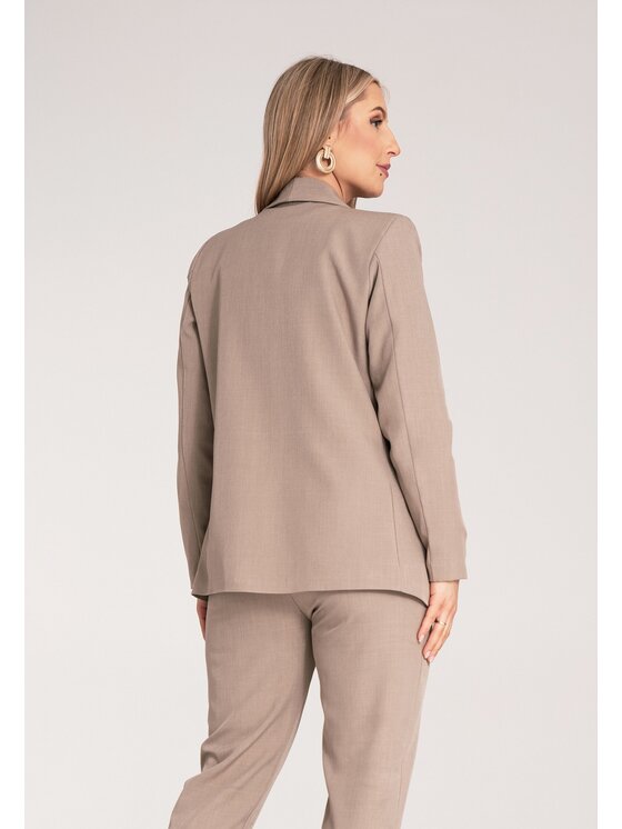 FIGL FIGL Marynarka M1175 Beżowy Regular Fit