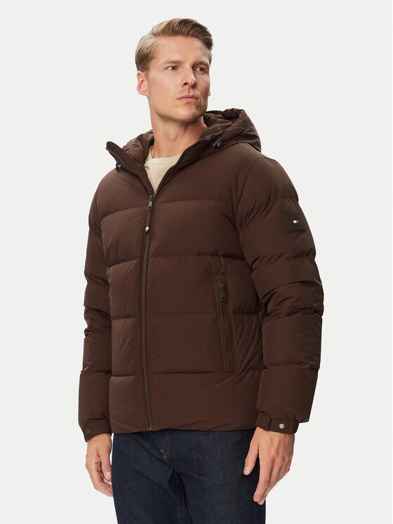 Tommy Hilfiger Tommy Hilfiger Pehelykabát MW0MW45303 Sötétbarna Regular Fit