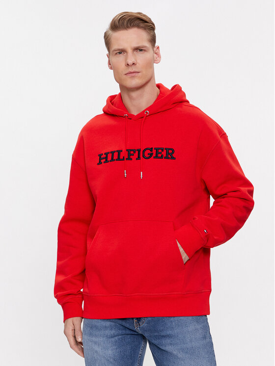 Felpa tommy discount hilfiger rossa