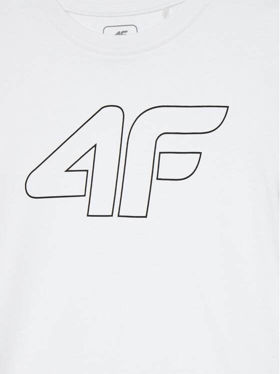 4F 4F T-shirt 4FJWMM00TTSHM1627 Bijela Regular Fit