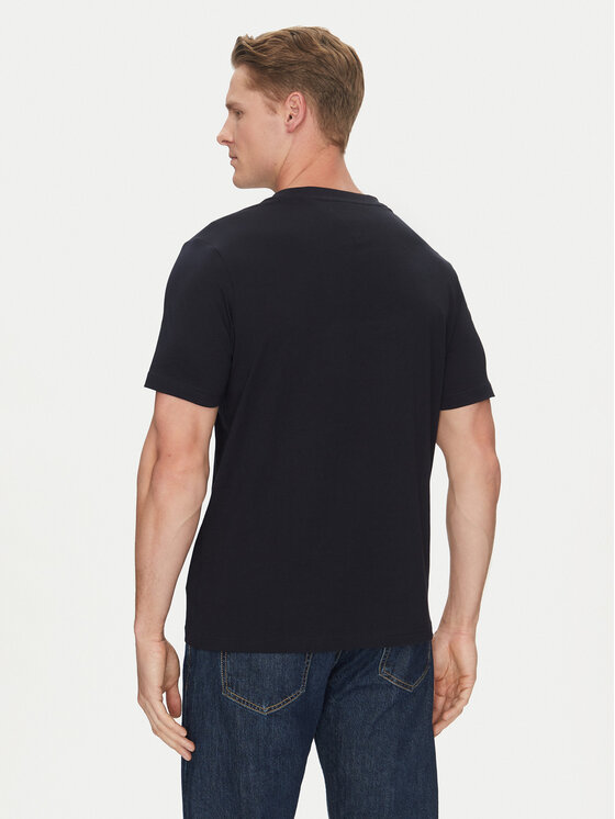 Tommy Hilfiger Tommy Hilfiger Tričko Center Stack MW0MW38621 Tmavomodrá Regular Fit