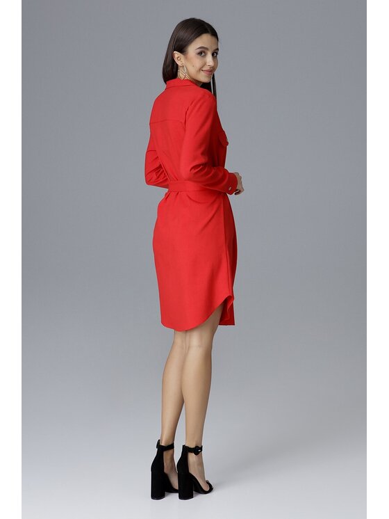 FIGL FIGL Sukienka M630 Czerwony Regular Fit
