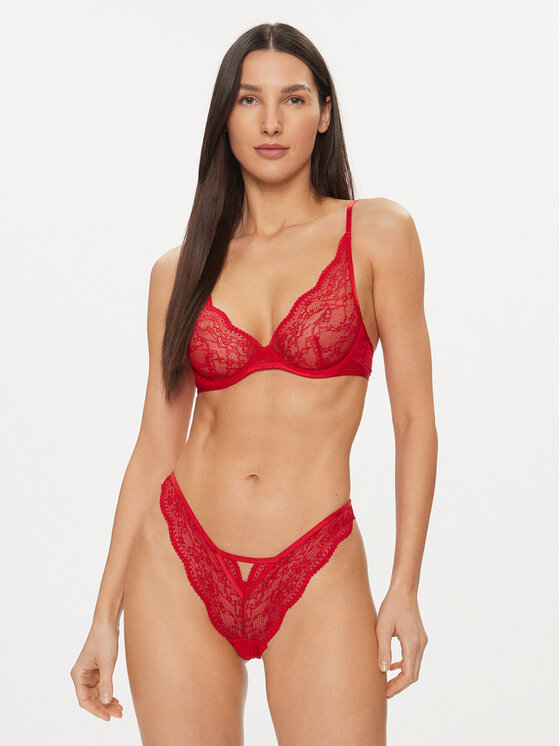 Hunkemöller Hunkemöller Bralette krūšturis Isabelle Up 184808 Sarkans