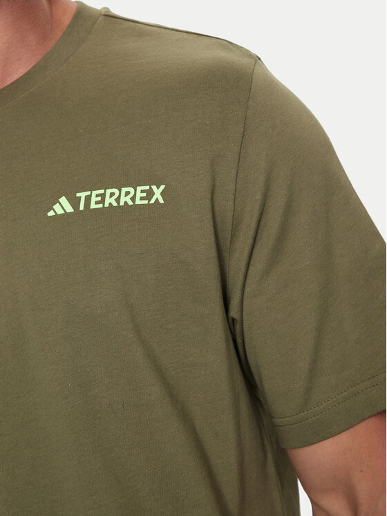 adidas adidas Funkční tričko Terrex Graphic MTN 2.0 IM8353 Zelená Regular Fit