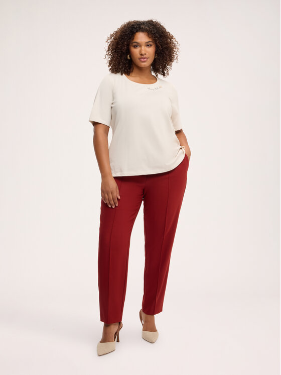 Fiorella Rubino Fiorella Rubino T-Shirt G00VL009628N011 Biały Regular Fit