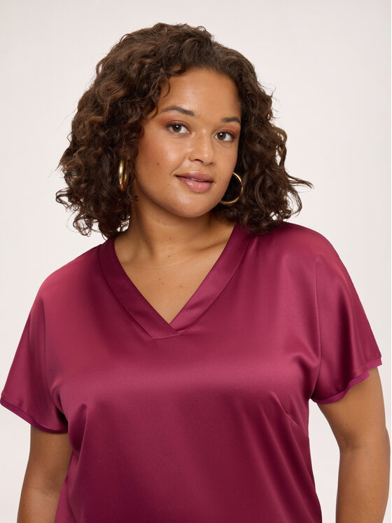 Fiorella Rubino Fiorella Rubino T-Shirt G0D4L009277N029 Bordowy Boxy Fit