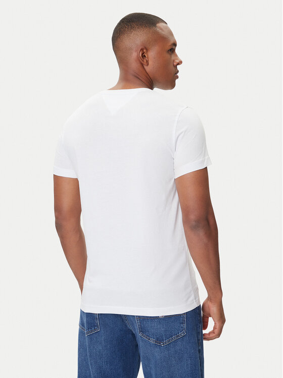 Tommy Jeans Tommy Jeans T-Shirt DM0DM04410 Bílá Regular Fit