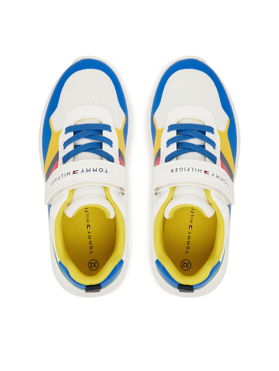 Tommy Hilfiger Tommy Hilfiger Sneakersy Flag Low Cut Lace-Up/Velcro T1X9-34369-1843 S Kolorowy
