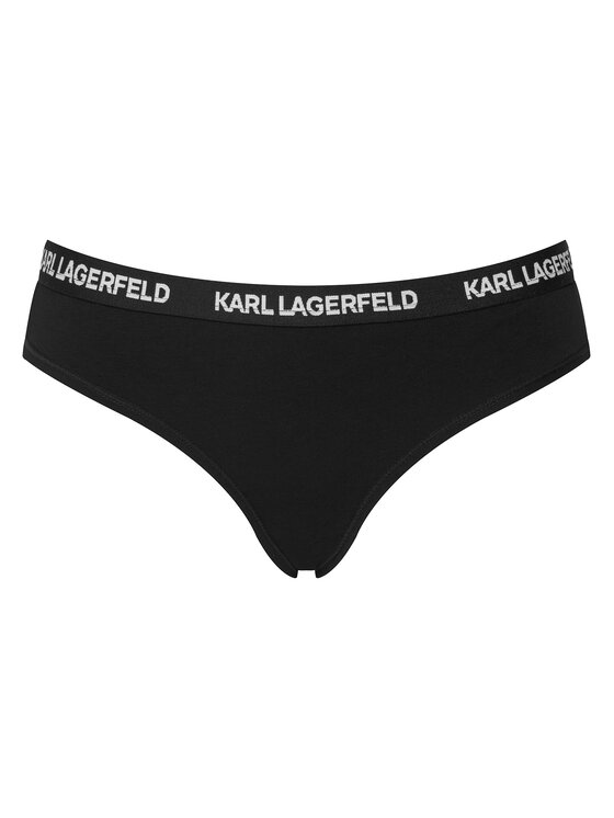 KARL LAGERFELD KARL LAGERFELD Σετ στρινγκ B1W47031 Μαύρο