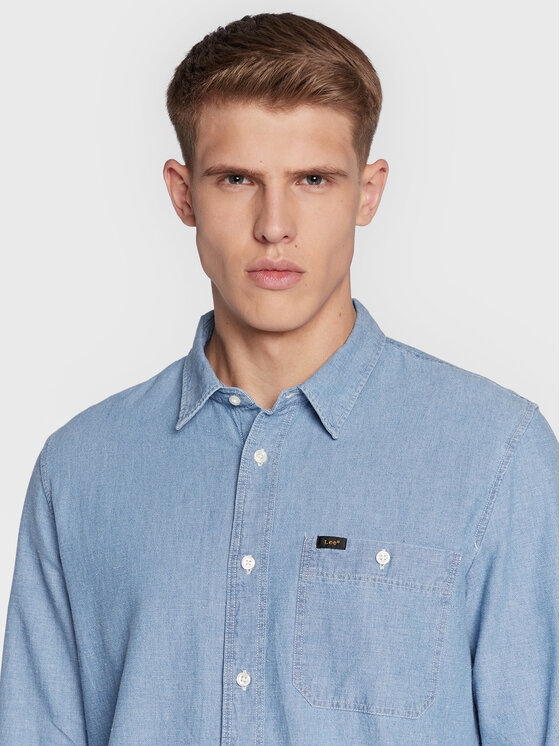 Lee Chemise Leesure L66NMWUF 112145379 Bleu Regular Fit Modivo