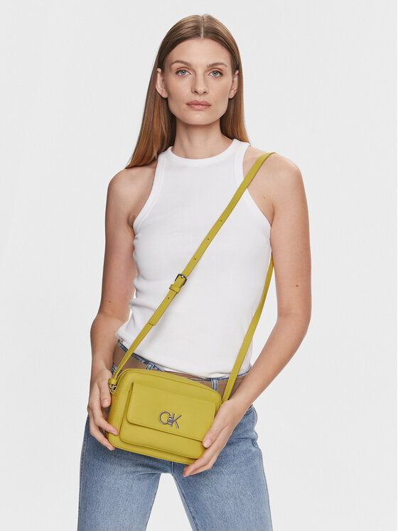 Calvin Klein Calvin Klein Käekott Re-Lock Camera Bag W/Flap K60K611083 Kollane